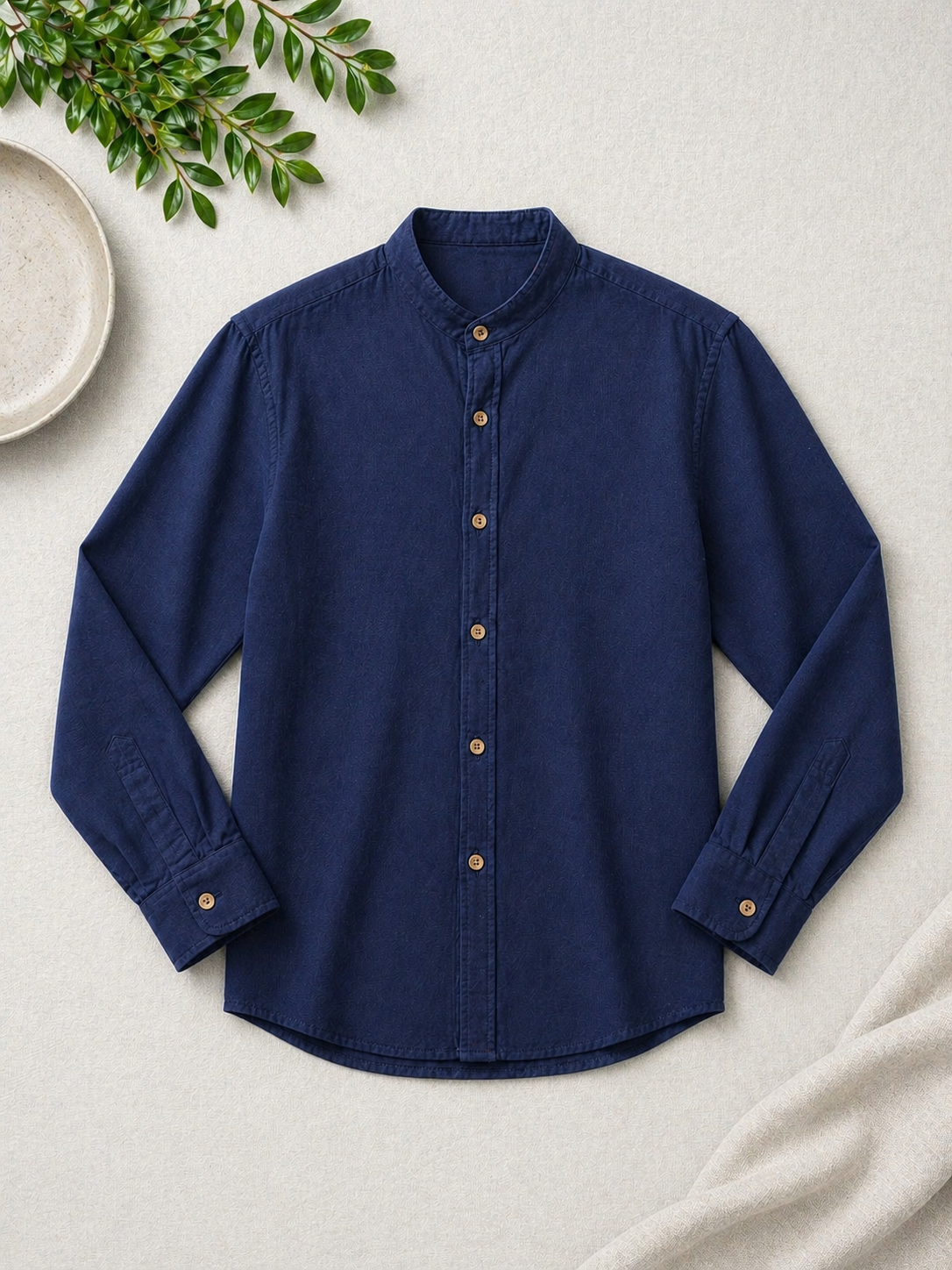 Linen Shirt Long Sleeve Mao