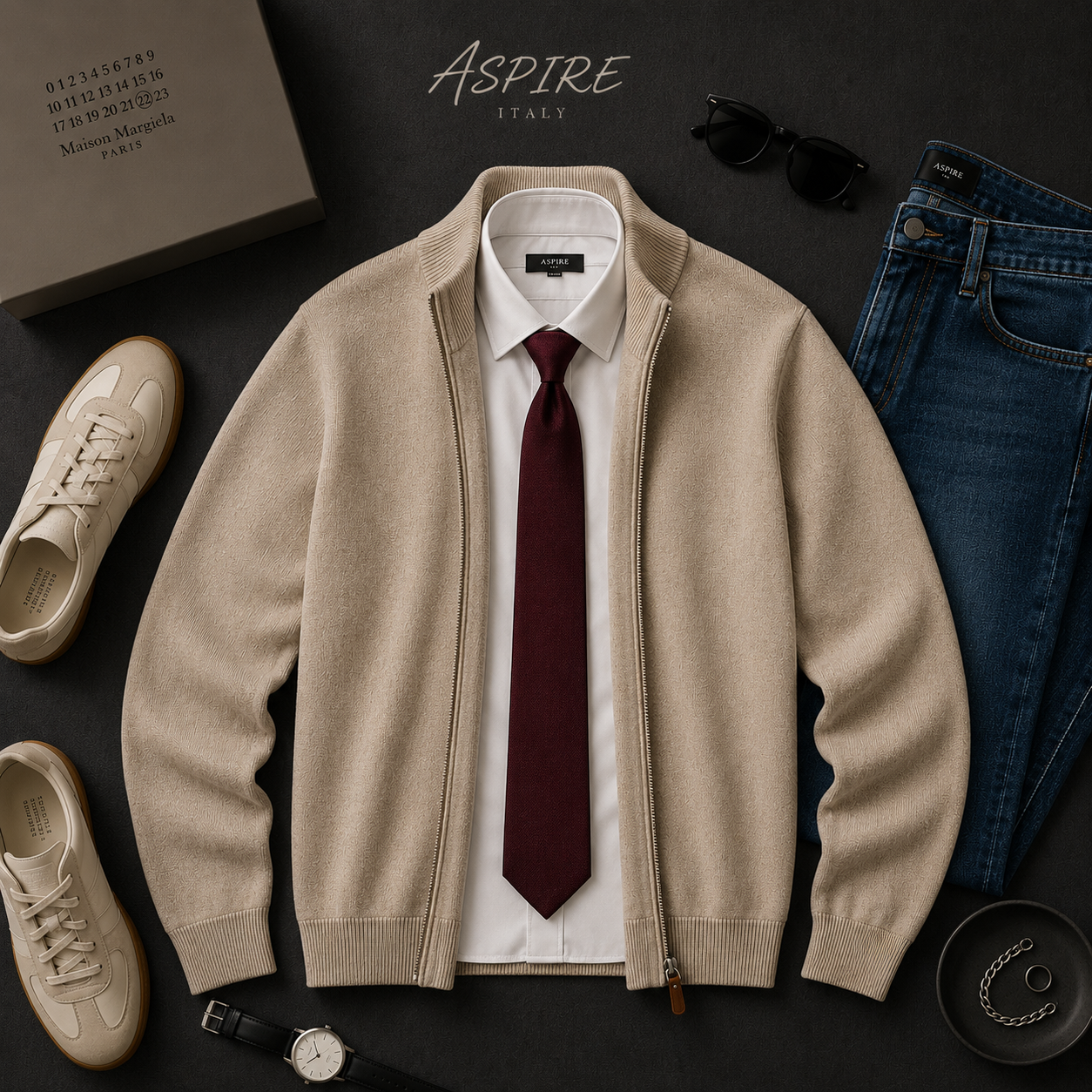 Full Zipper Knitted Jacket