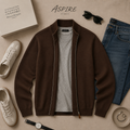 Full Zipper Knitted Jacket