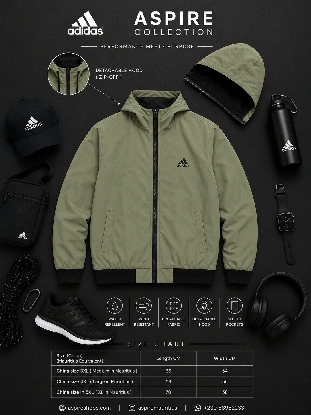 Adidas Hooded Windbreaker Jacket