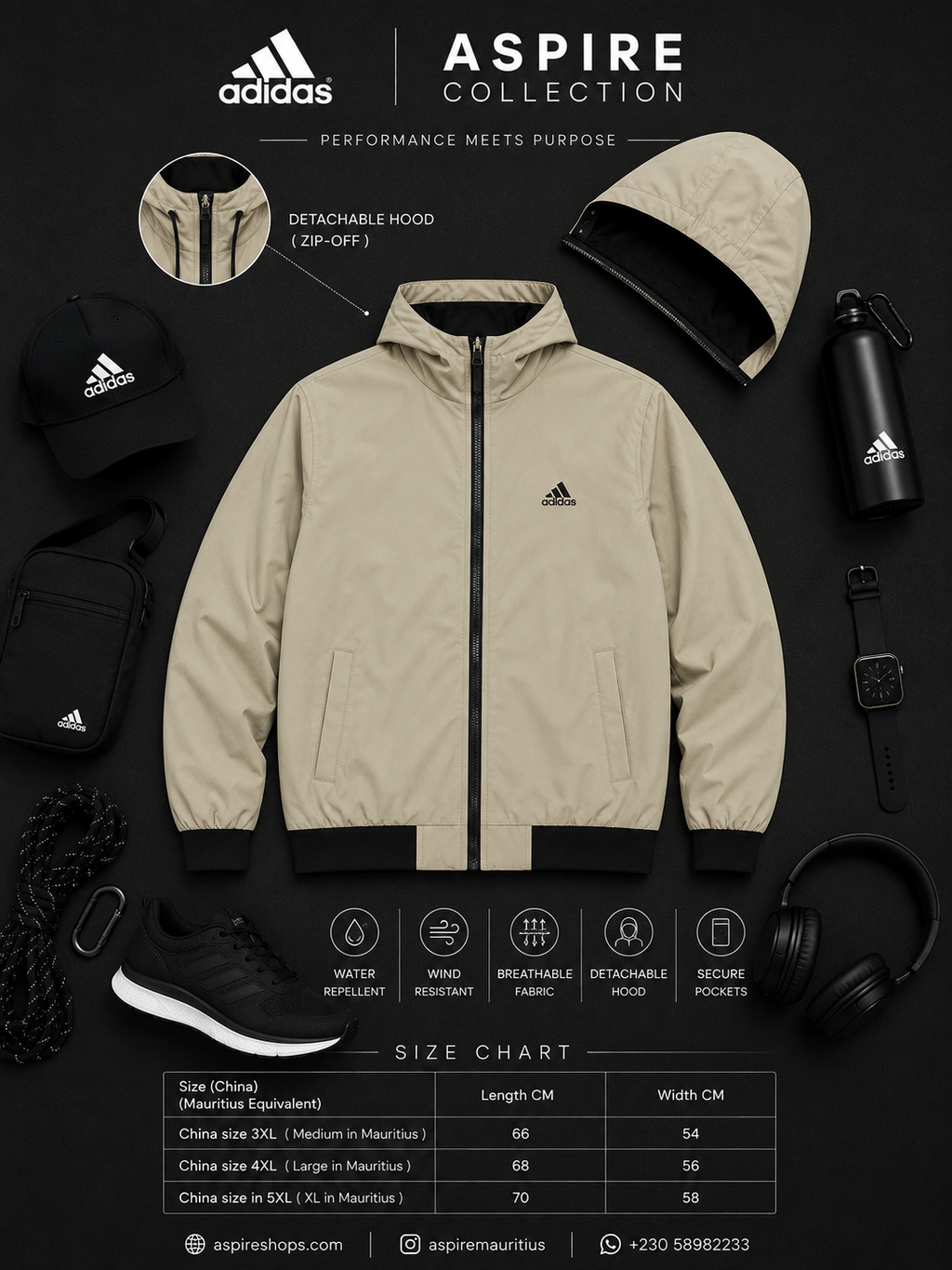 Adidas Hooded Windbreaker Jacket