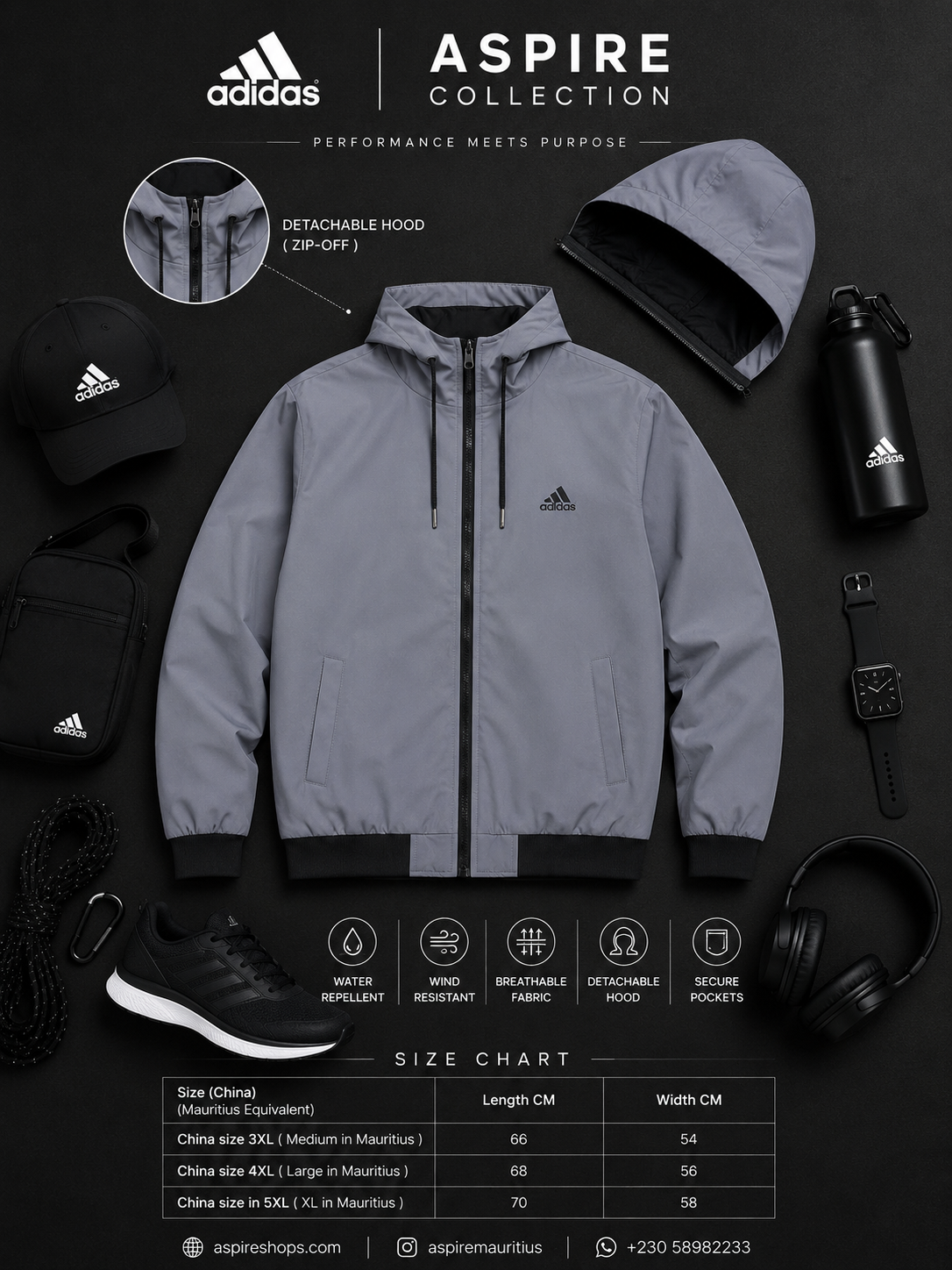 Adidas Hooded Windbreaker Jacket