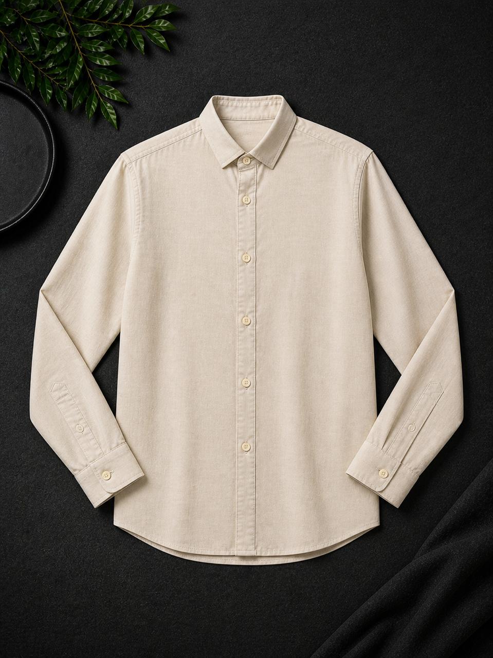 Linen Shirt Long Sleeve with Collar
