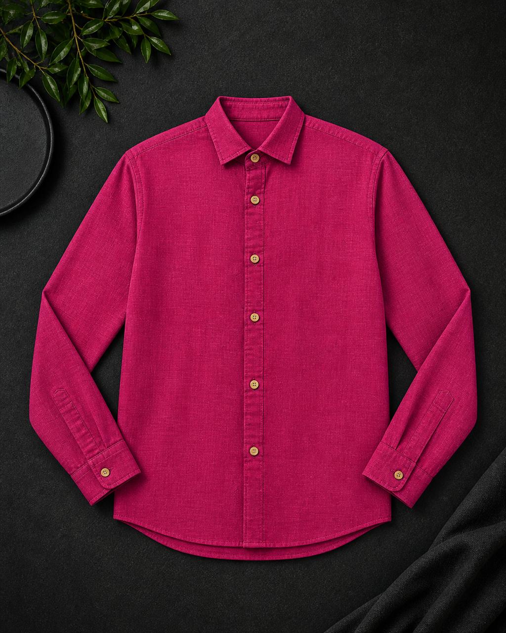 Linen Shirt Long Sleeve with Collar
