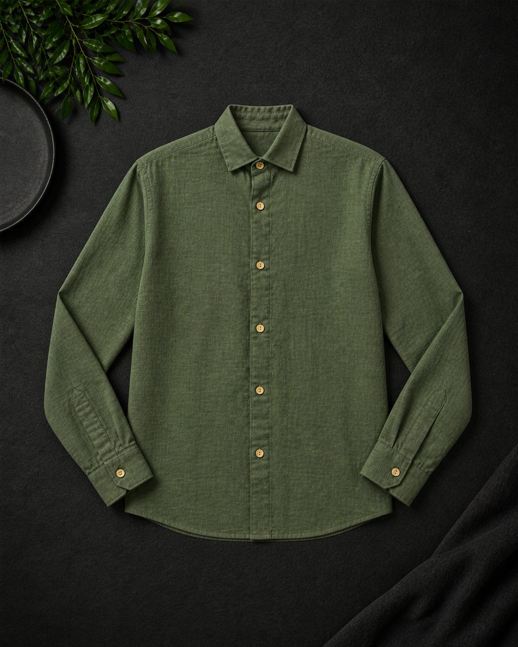 Linen Shirt Long Sleeve with Collar