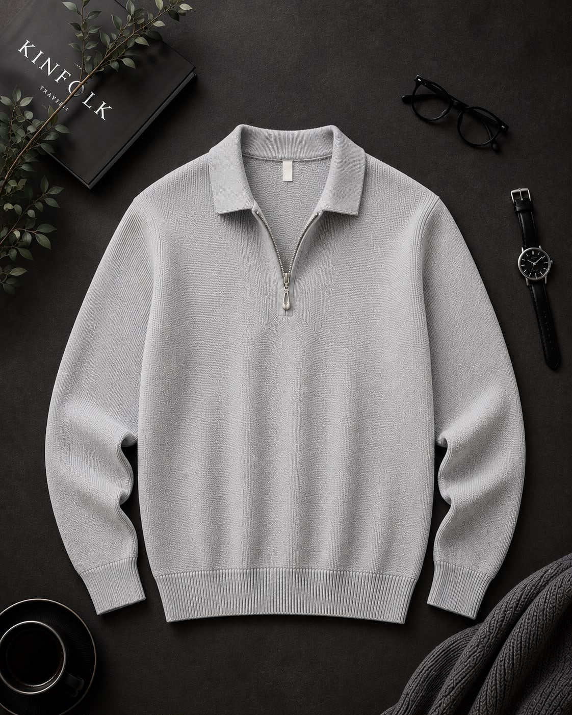 Half Zipper with Collar