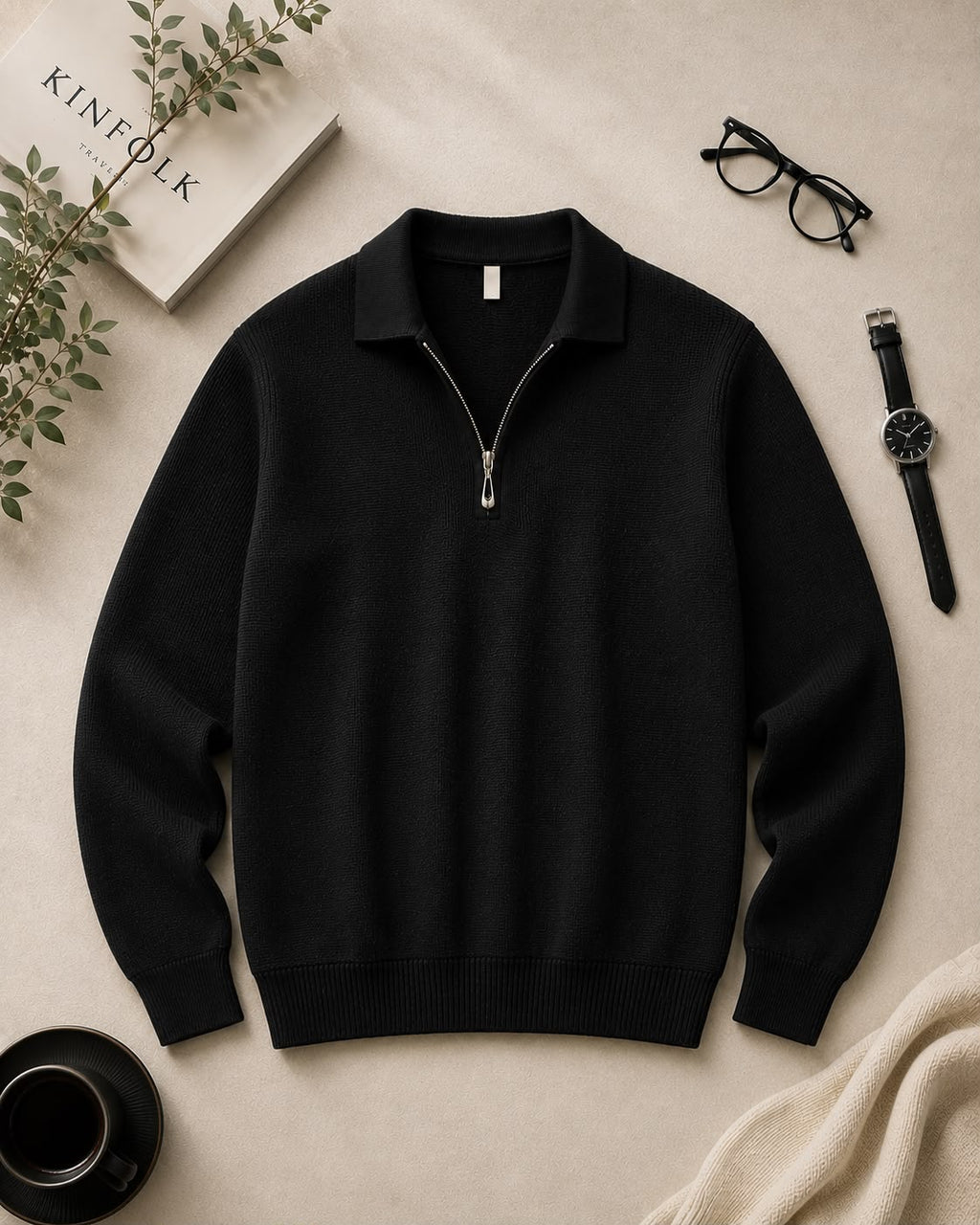 Half Zipper with Collar