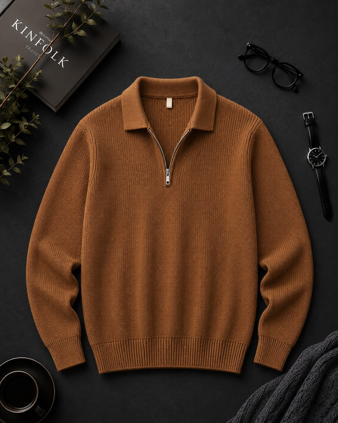 Half Zipper with Collar