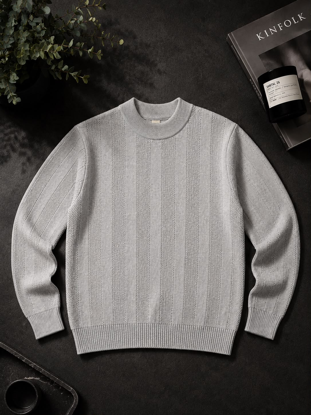 Textured Turtle Neck