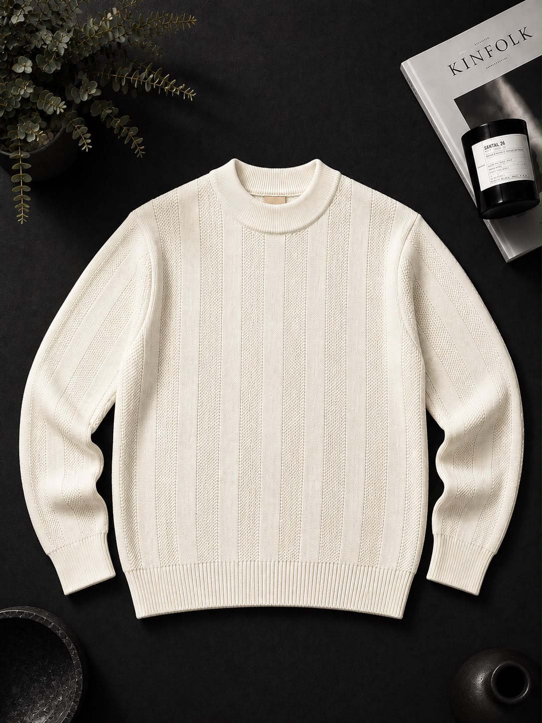 Textured Turtle Neck