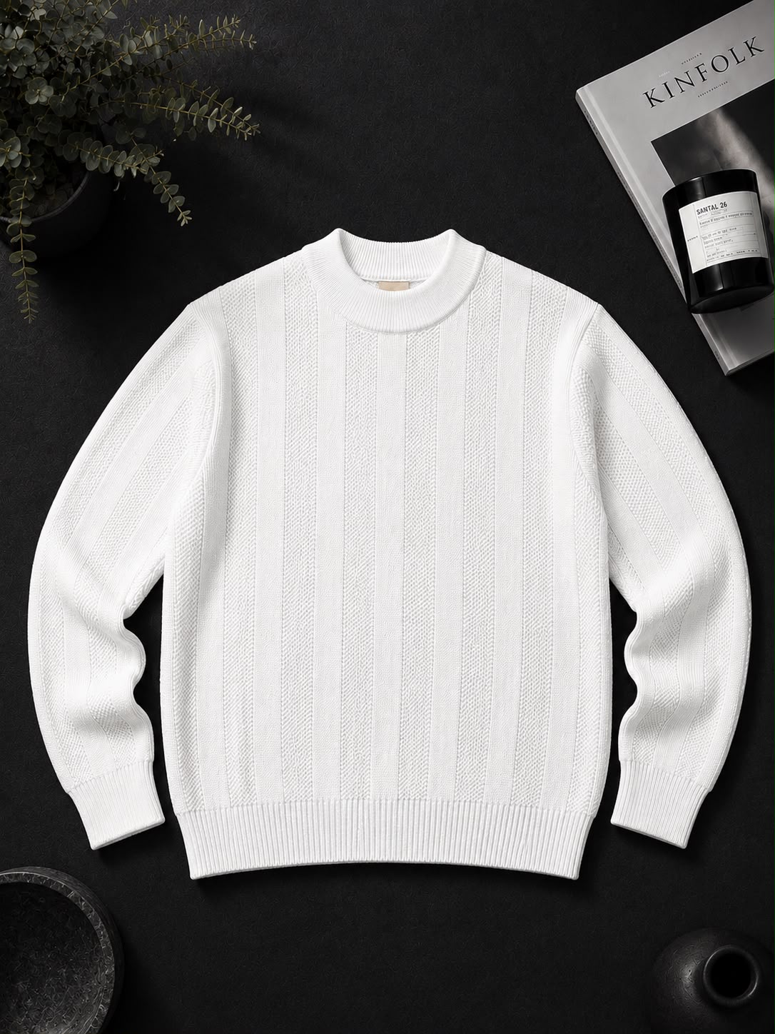 Textured Turtle Neck