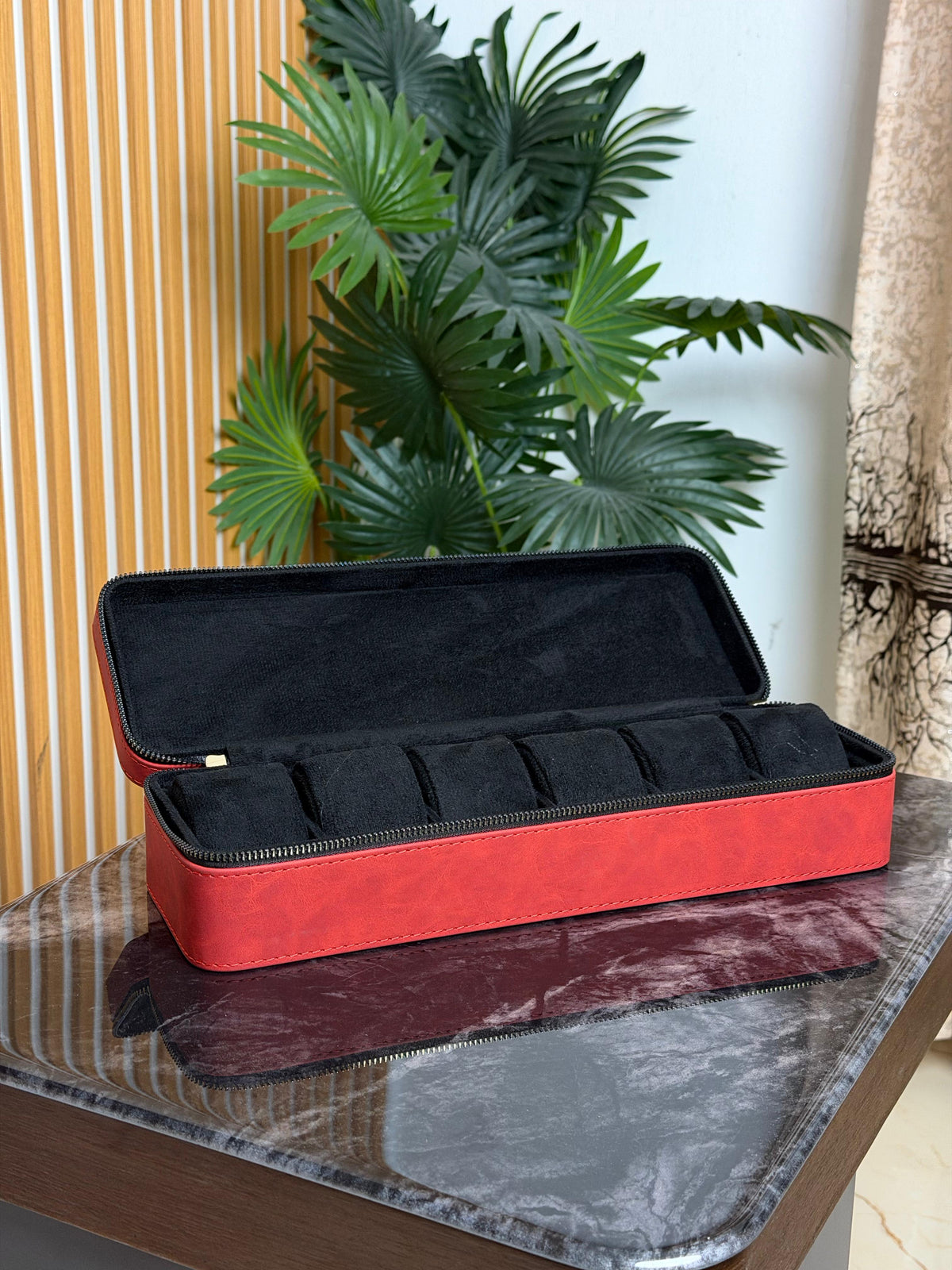 Watchbox Storage 6 Slots Leather Case
