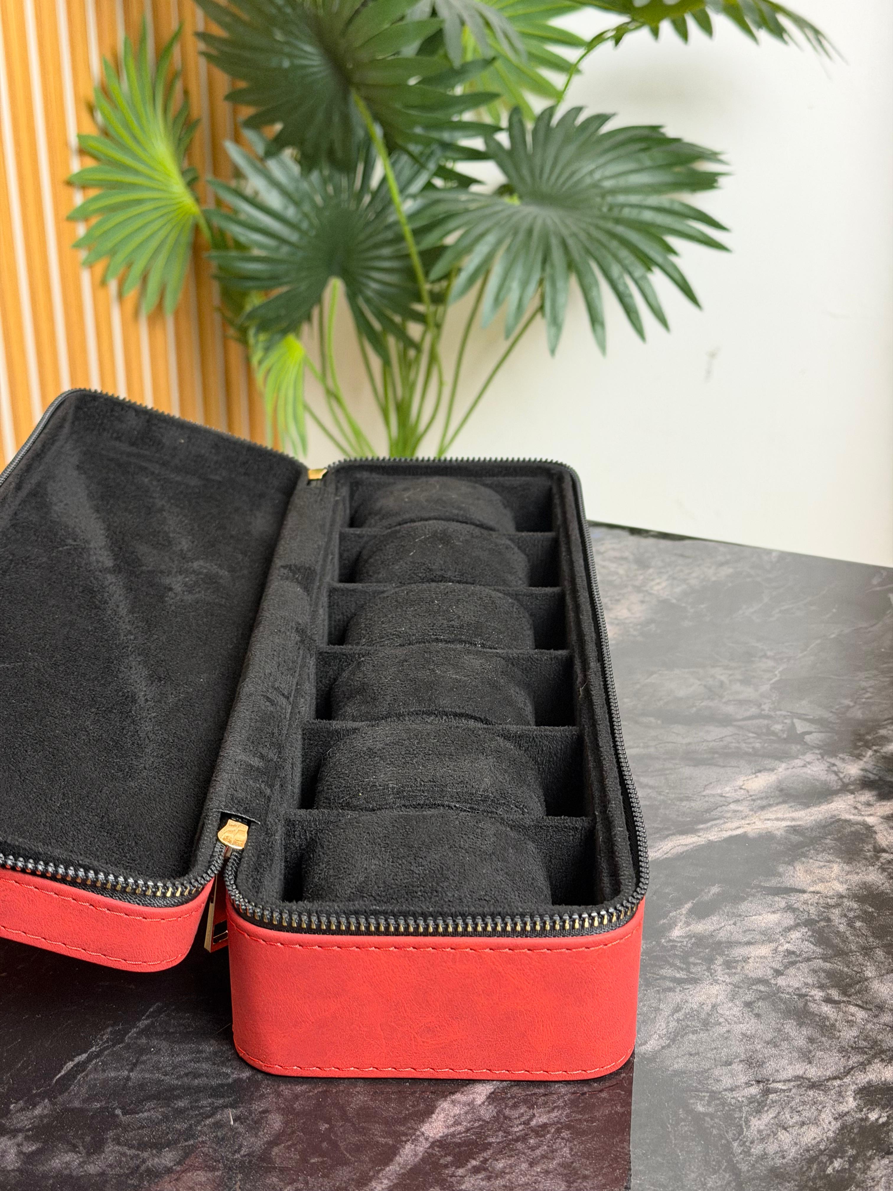 Watchbox Storage 6 Slots Leather Case