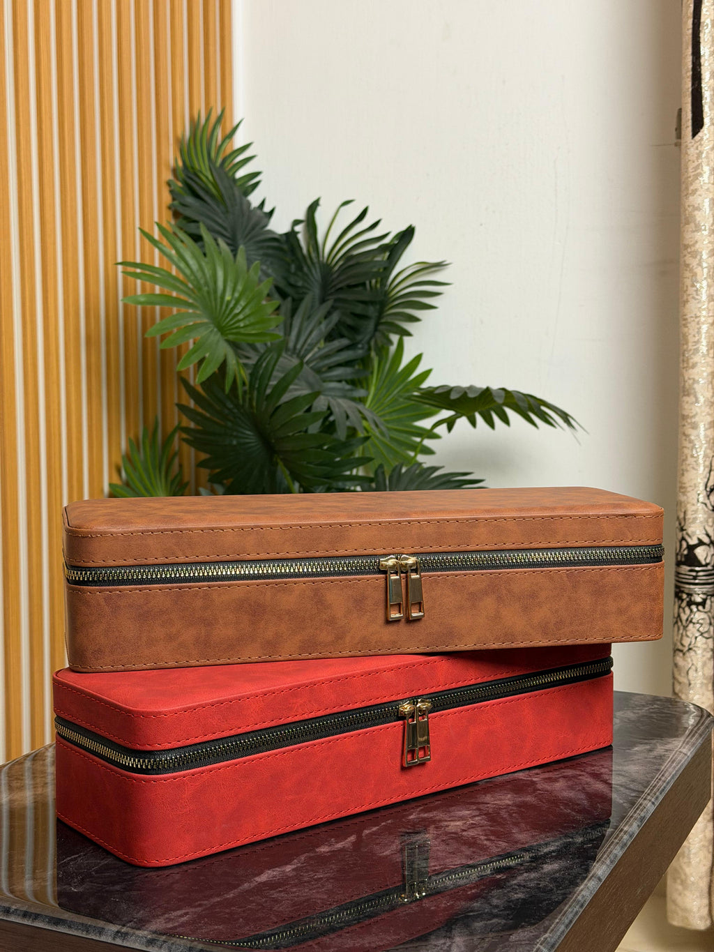 Watchbox Storage 6 Slots Leather Case