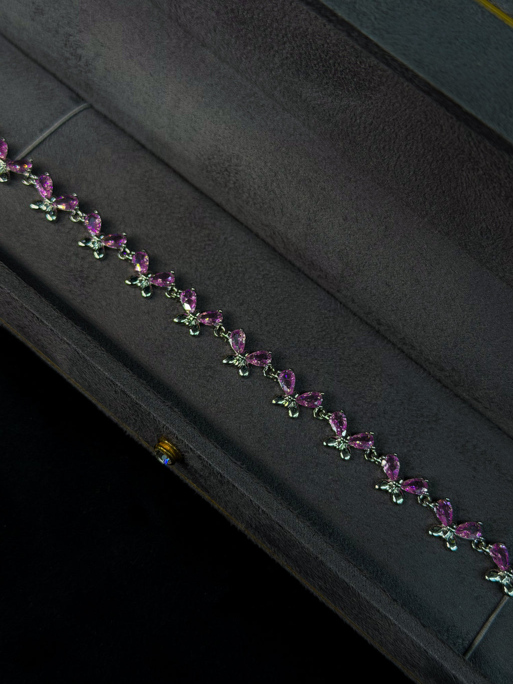Purple Blossom Tennis Bracelet
