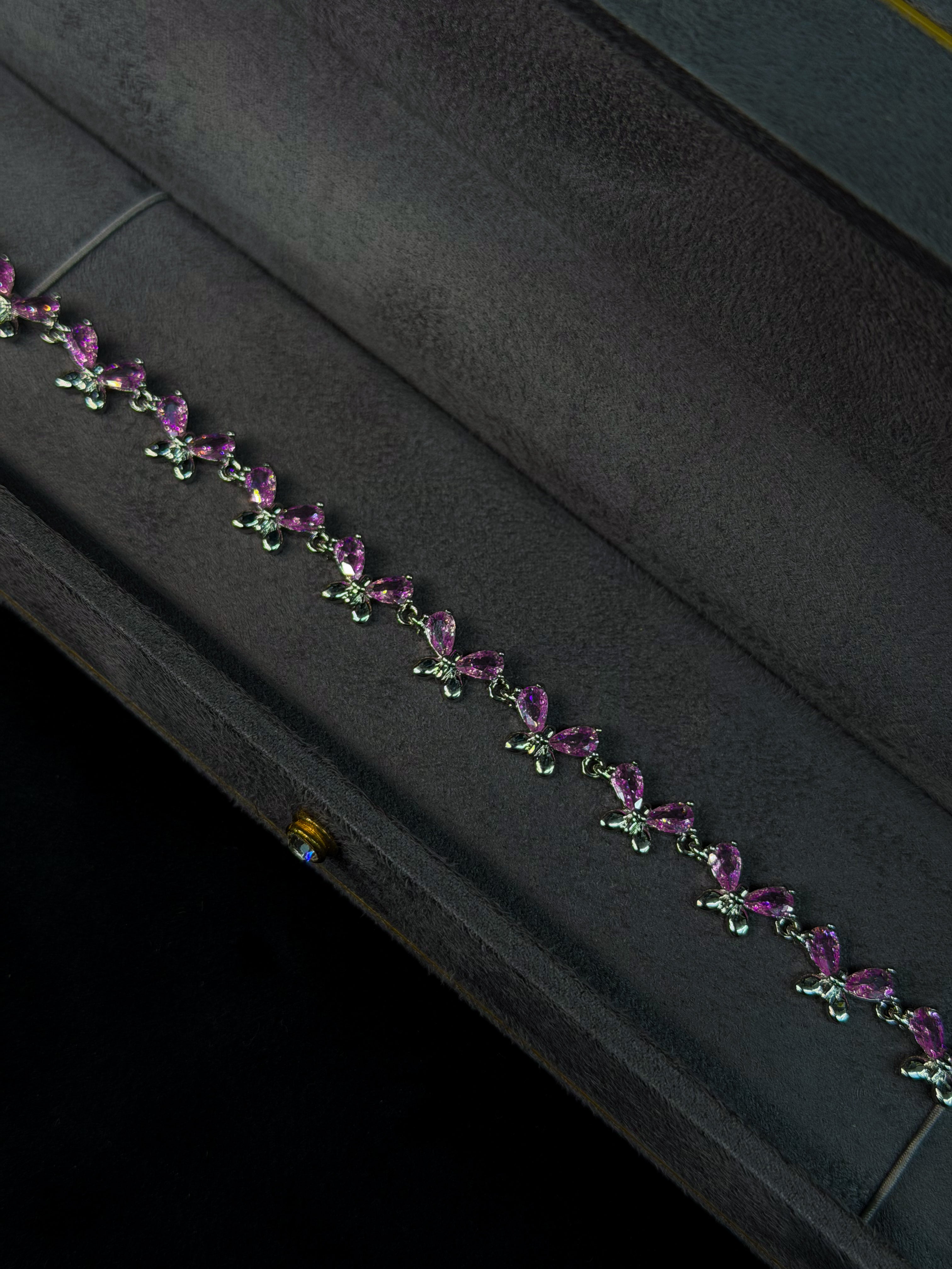 Purple Blossom Tennis Bracelet