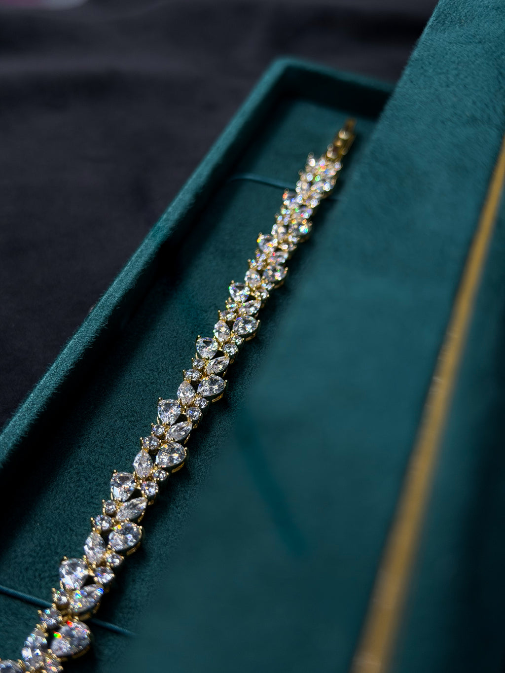 Golden Vine Tennis Bracelet