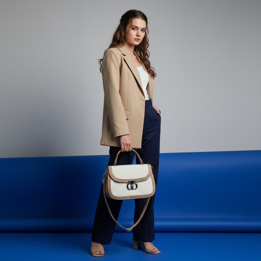 The Fluted Tote Handbag