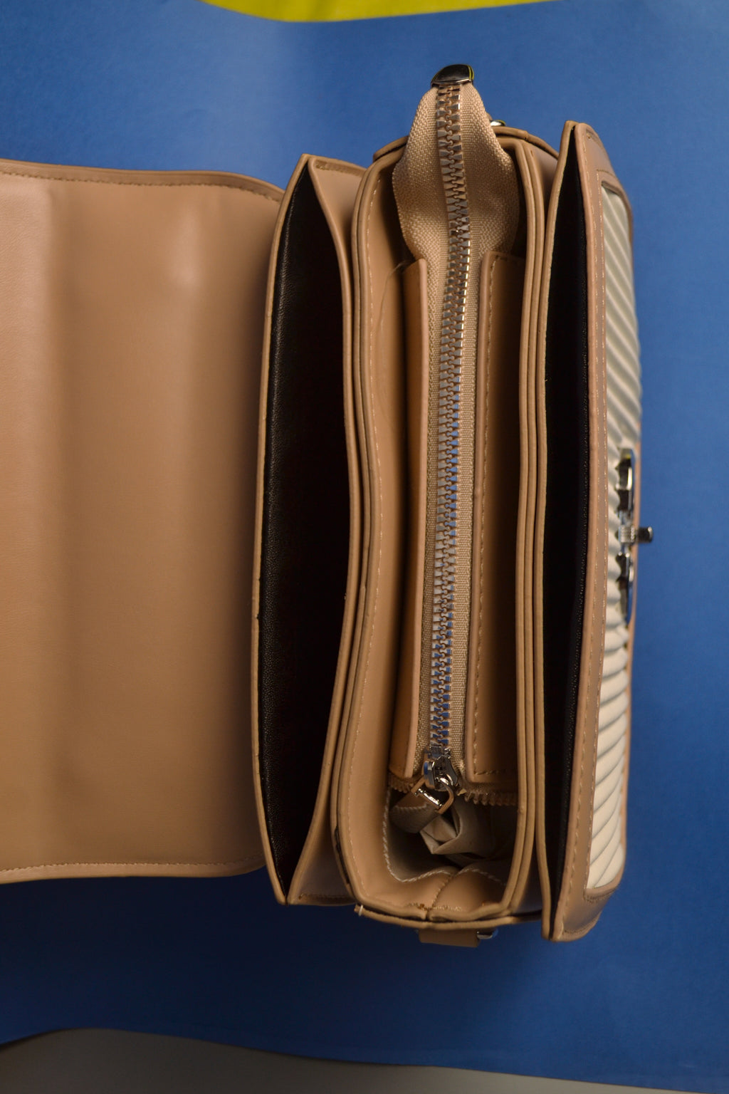 The Fluted Tote Bag (Brown) Handbag