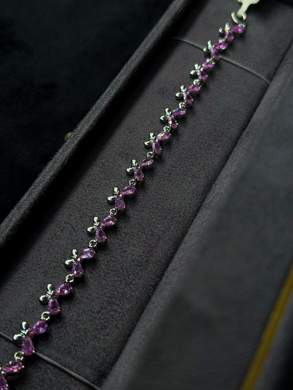 Purple Blossom Tennis Bracelet