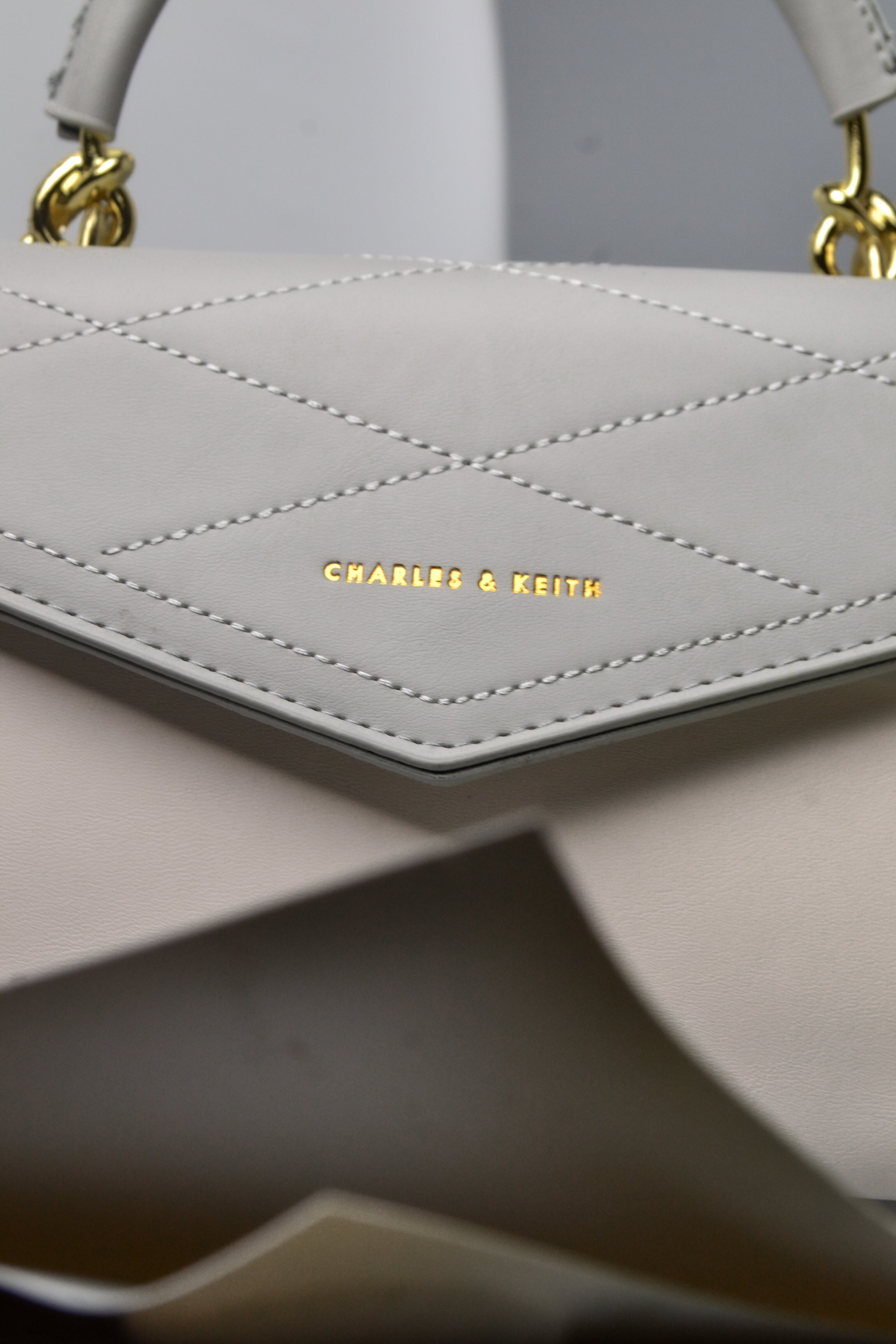 Charles & Keith Grey Handbag