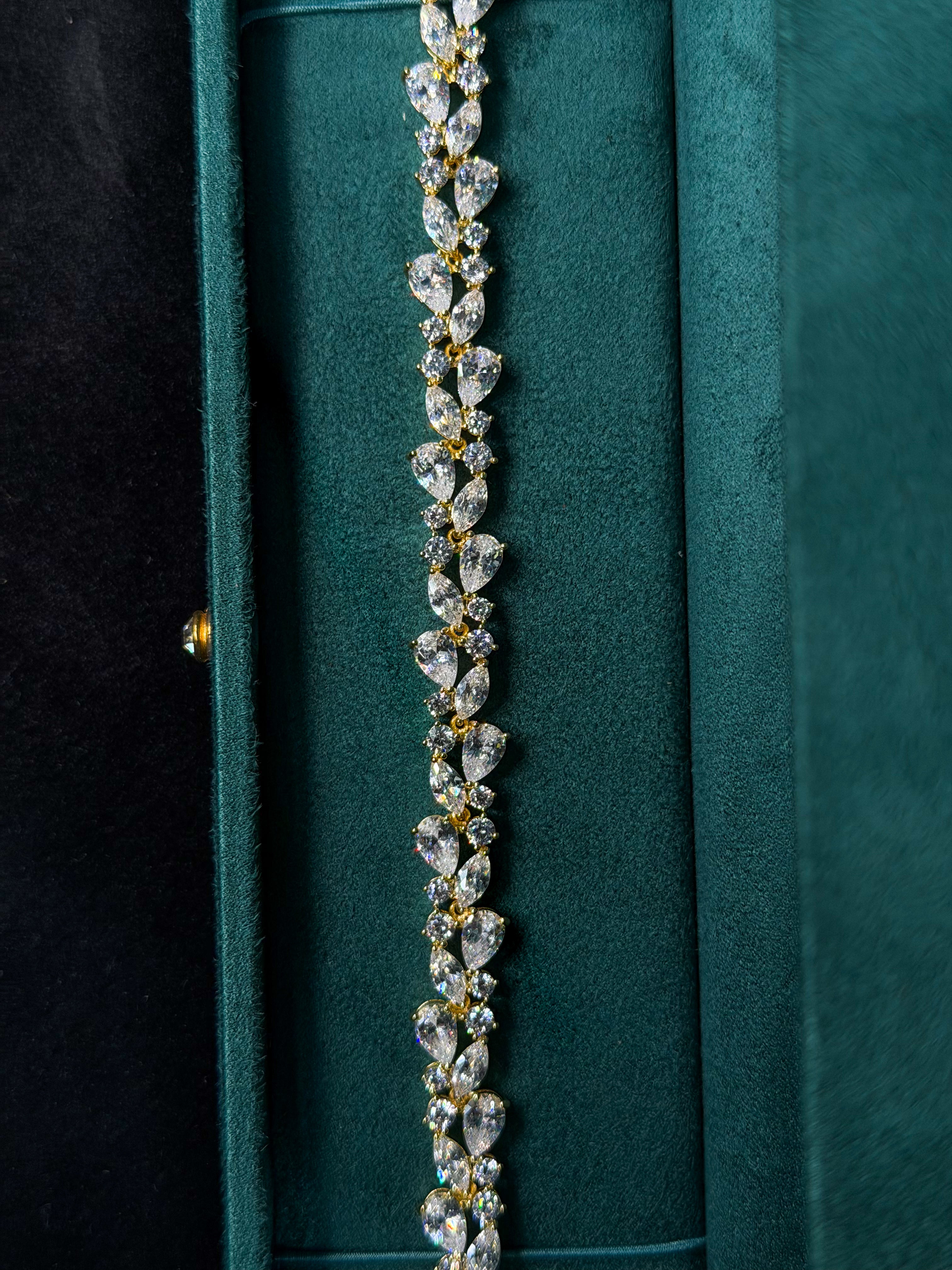 Golden Vine Tennis Bracelet