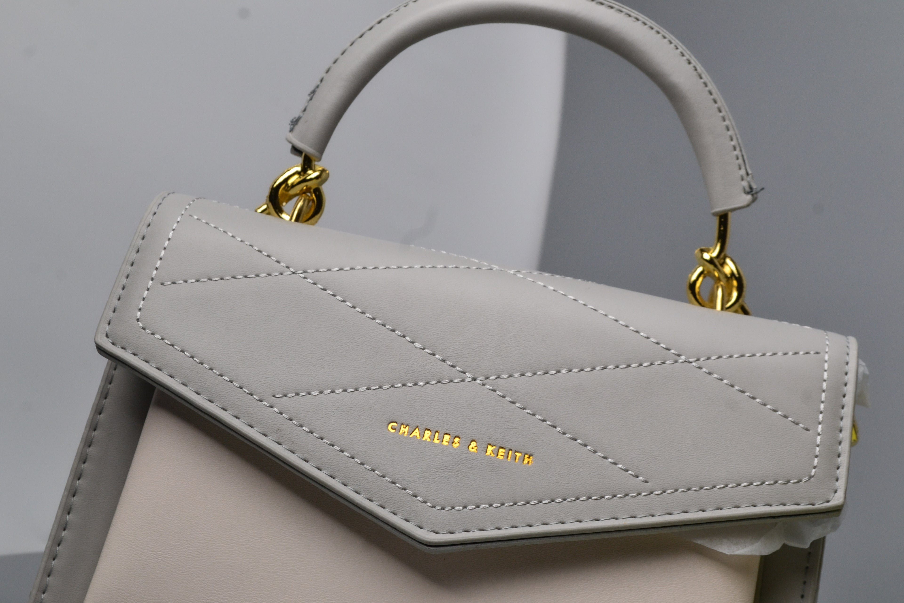 Charles & Keith Grey Handbag