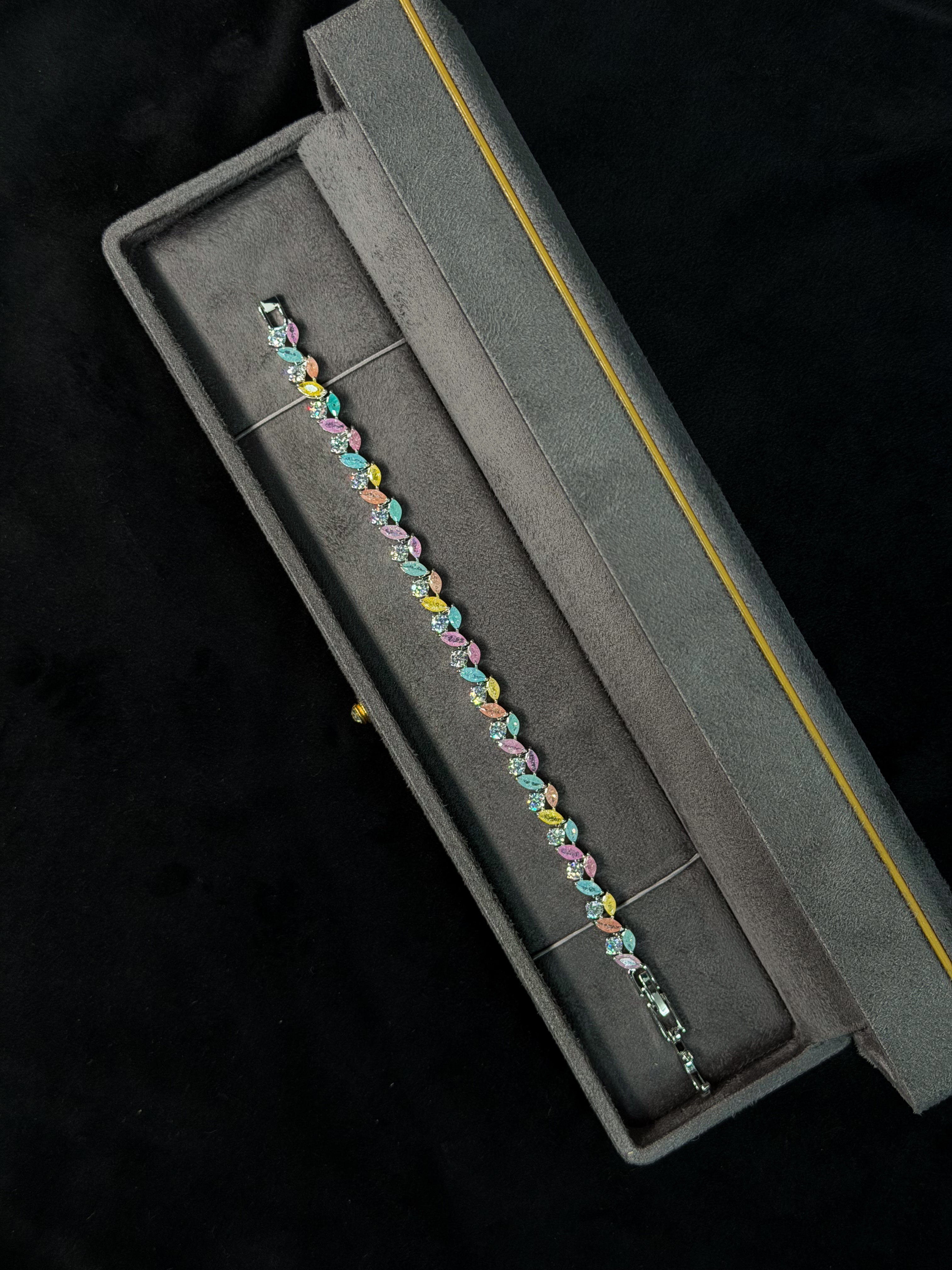 Pastel Petals Tennis Bracelet