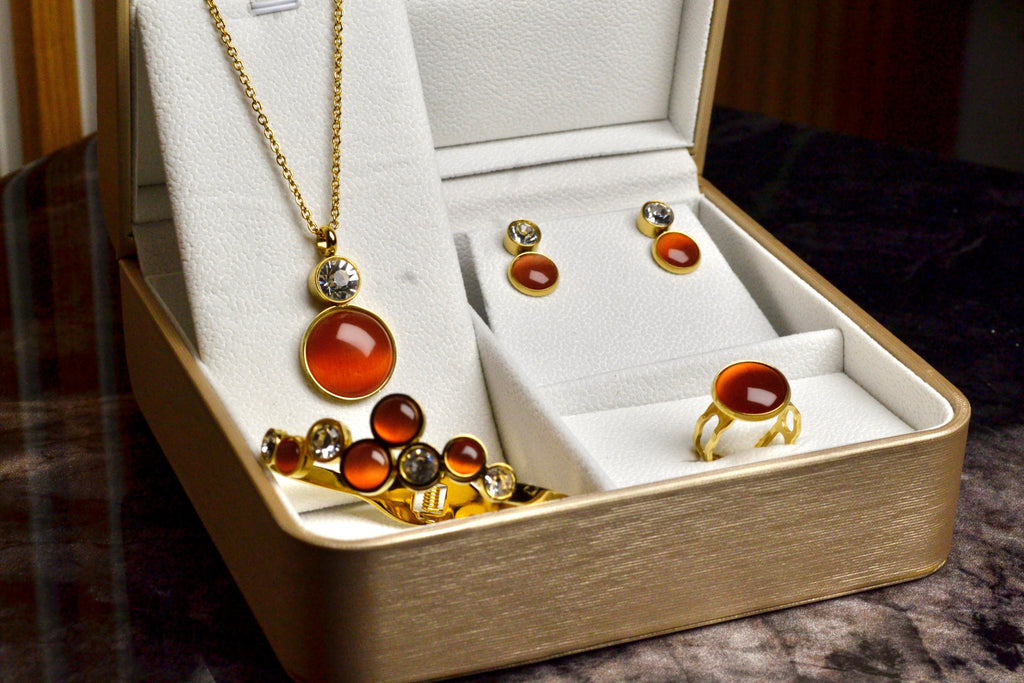 Amber Gemstone Jewelry Set