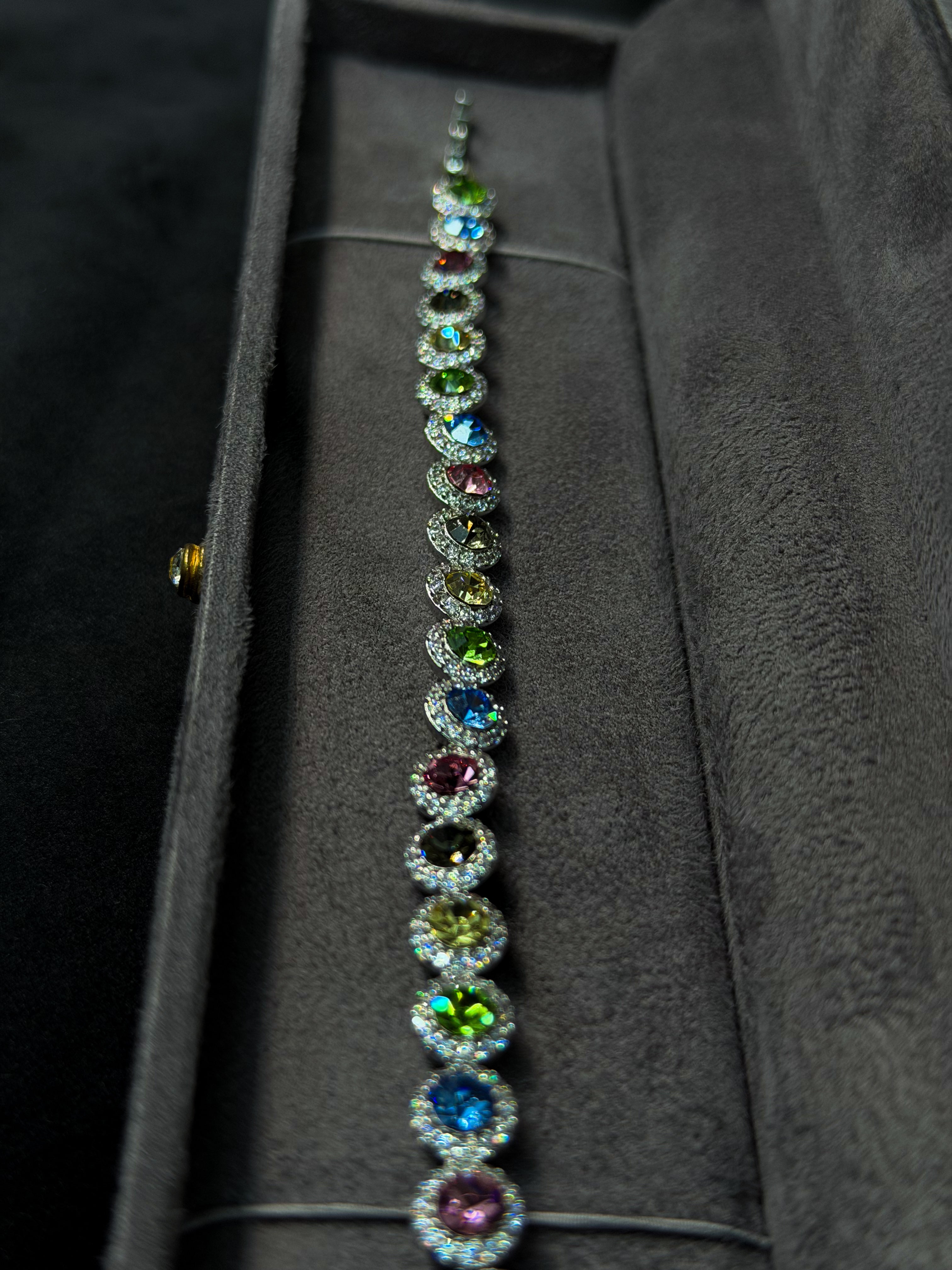 Rainbow Tennis Bracelet