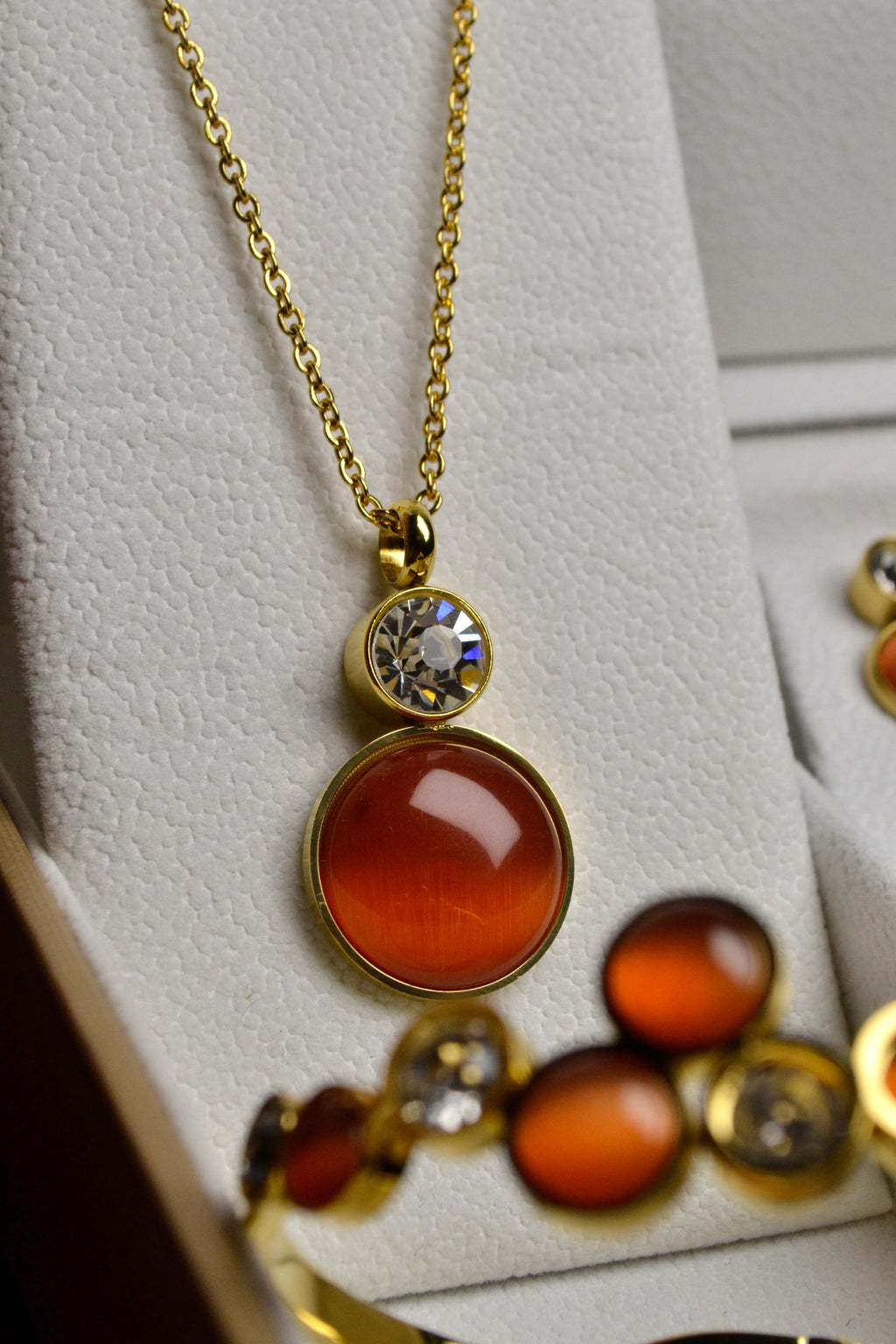 Amber Gemstone Jewelry Set