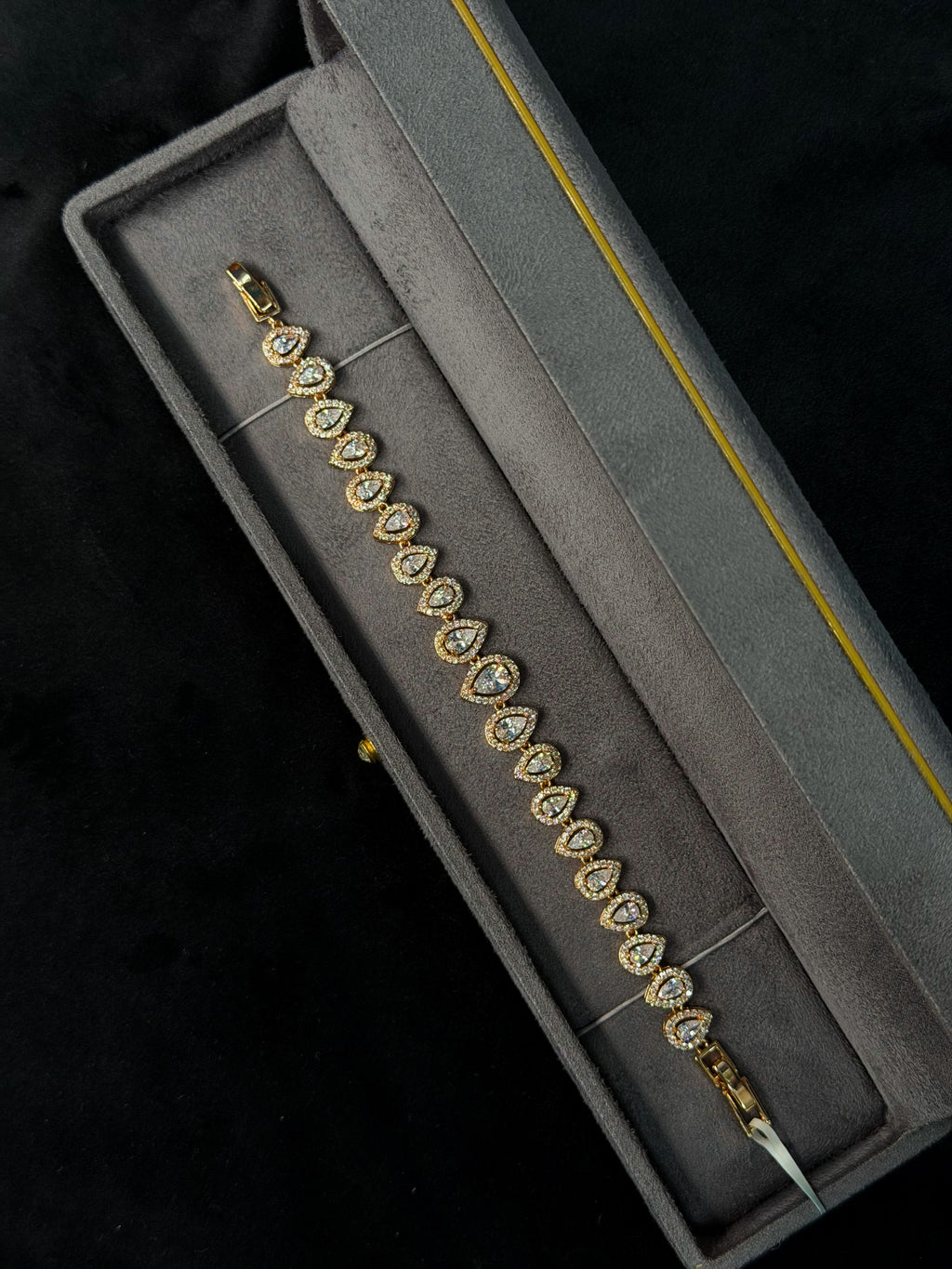 Rosegold Droplet Tennis Bracelet