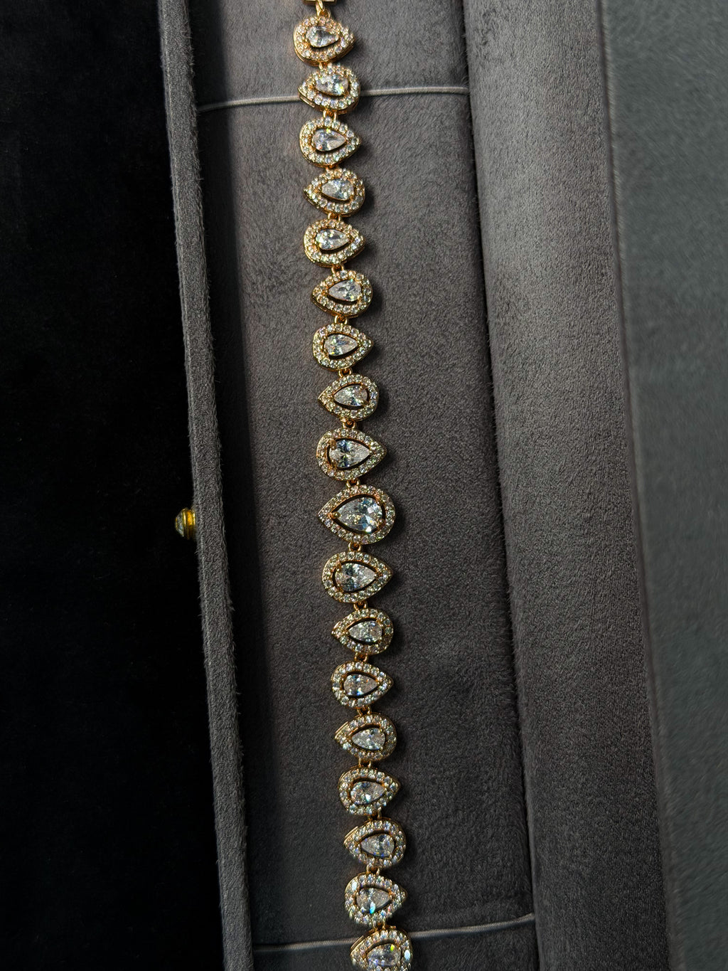 Rosegold Droplet Tennis Bracelet