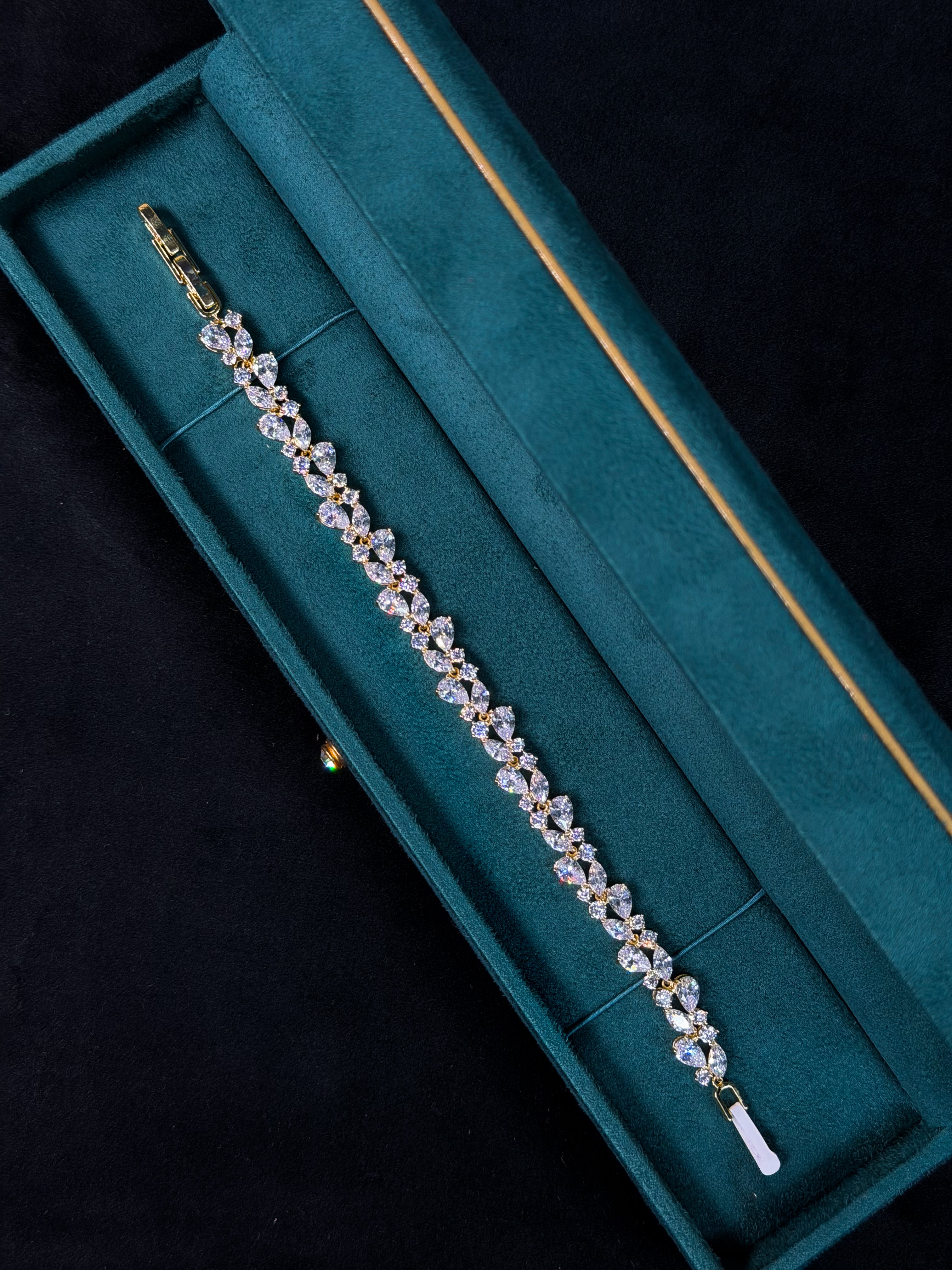 Golden Vine Tennis Bracelet